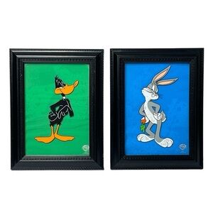 Daffy Duck and Bugs Bunny Sericel Looney Tunes Warner Brothers Art Animation